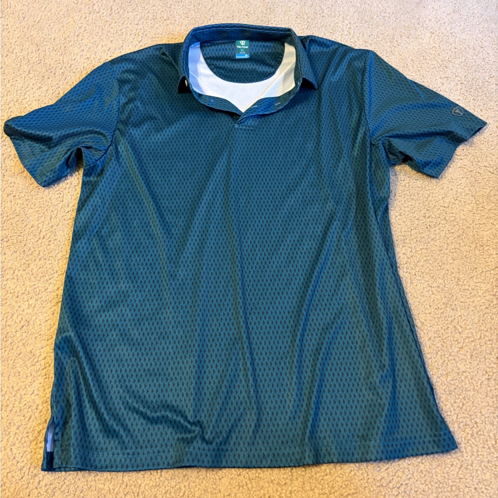 Pro Tour Cool Play Men's Teal Golf Polo Shirt